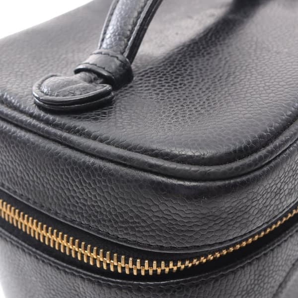 Pre-owned Chanel CC Caviar Vanity Case Black