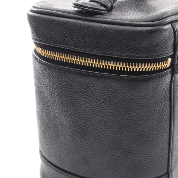 Pre-owned Chanel CC Caviar Vanity Case Black
