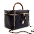 Pikkukuva 3 / 10: Pre-owned Chanel Large Quilted Lambskin Knock On Wood Vanity Case Black