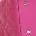 Miniatyrbild 9 av 10: Pre-owned Dior Medium Lambskin Cannage Lady Dior Pink
