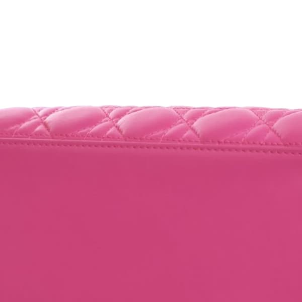Pre-owned Dior Medium Lambskin Cannage Lady Dior Pink