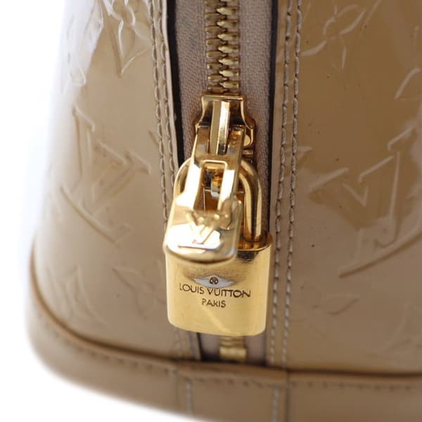 Pre-owned Louis Vuitton Monogram Vernis Alma PM Brown