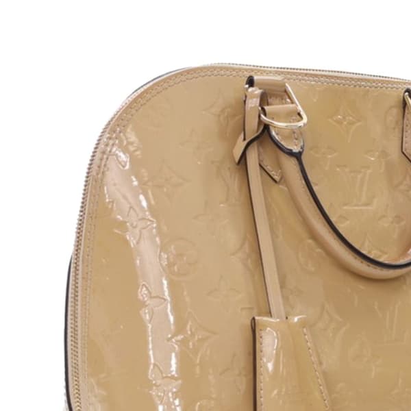 Pre-owned Louis Vuitton Monogram Vernis Alma PM Brown
