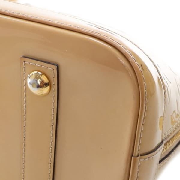 Pre-owned Louis Vuitton Monogram Vernis Alma PM Brown