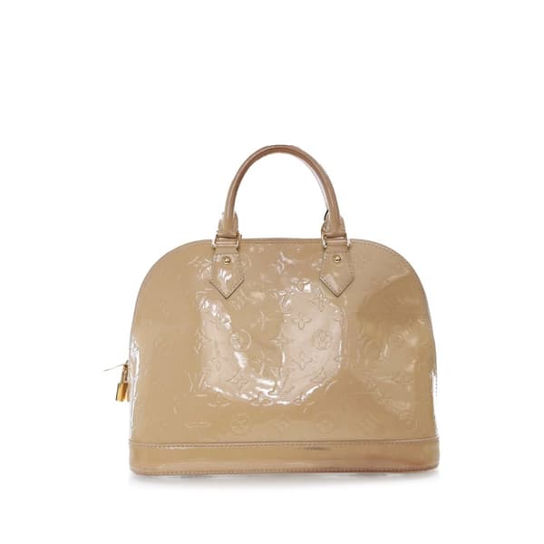 Pre-owned Louis Vuitton Monogram Vernis Alma PM Brown