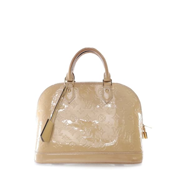 Pre-owned Louis Vuitton Monogram Vernis Alma PM Brown