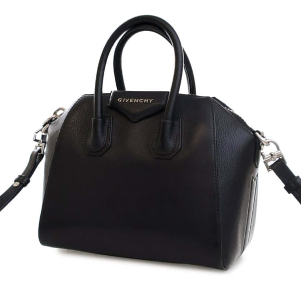 Pre-owned Givenchy Mini Sugar Goatskin Antigona Satchel Black