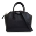 Miniatyrbillede 1 af 10: Pre-owned Givenchy Mini Sugar Goatskin Antigona Satchel Black