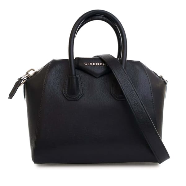 Pre-owned Givenchy Mini Sugar Goatskin Antigona Satchel Black