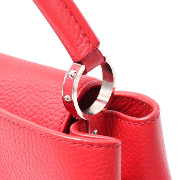 Pre-owned Louis Vuitton Taurillon Capucines BB Red