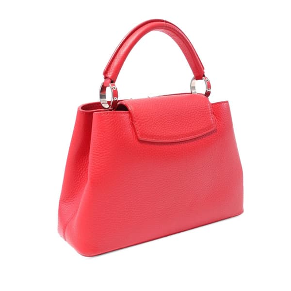 Pre-owned Louis Vuitton Taurillon Capucines BB Red