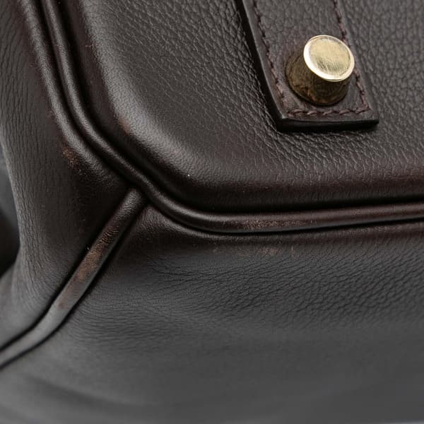 Pre-owned Hermès Togo Birkin Retourne 35 Brown