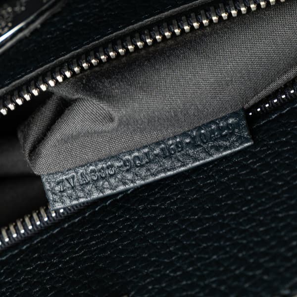 Pre-owned Fendi Large Leather Peekaboo Iconic Essential Faces Satchel Blue