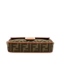 Miniatyrbillede 3 af 10: Pre-owned Fendi Zucca Embroidered Canvas Baguette Satchel Brown