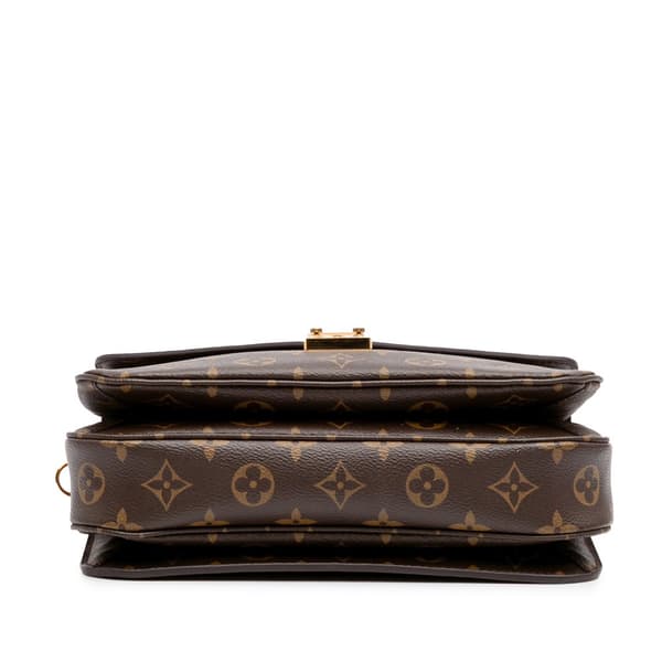 Pre-owned Louis Vuitton Monogram Pochette Metis Brown