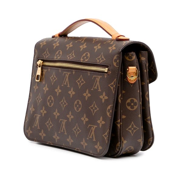 Pre-owned Louis Vuitton Monogram Pochette Metis Brown