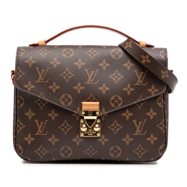 Pre-owned Louis Vuitton Monogram Pochette Metis Brown