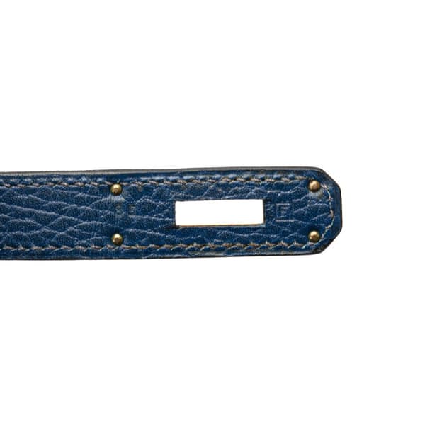Pre-owned Hermès Togo Birkin Retourne 35 Blue