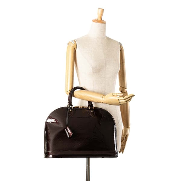Pre-owned Louis Vuitton Monogram Vernis Alma GM Purple