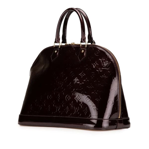 Pre-owned Louis Vuitton Monogram Vernis Alma GM Purple