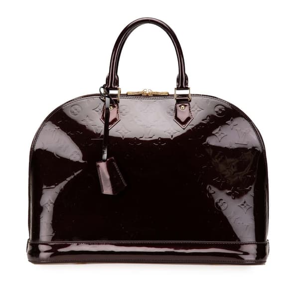 Pre-owned Louis Vuitton Monogram Vernis Alma GM Purple