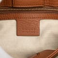 Miniatyrbild 6 av 10: Pre-owned Gucci Small Calfskin Bamboo Shopper Satchel Brown