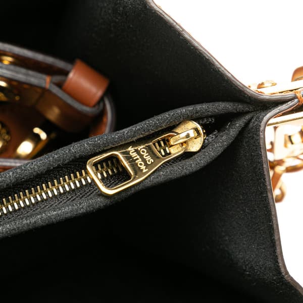 Pre-owned Louis Vuitton Monogram Reverse Dauphine MM Brown