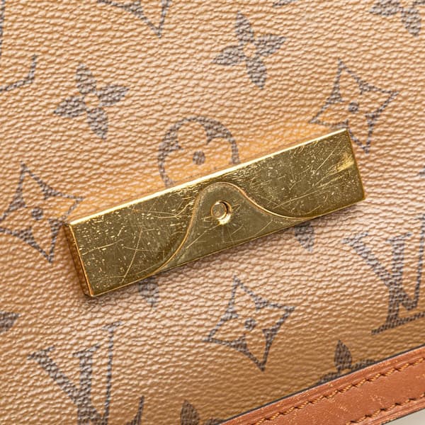 Pre-owned Louis Vuitton Monogram Reverse Dauphine MM Brown