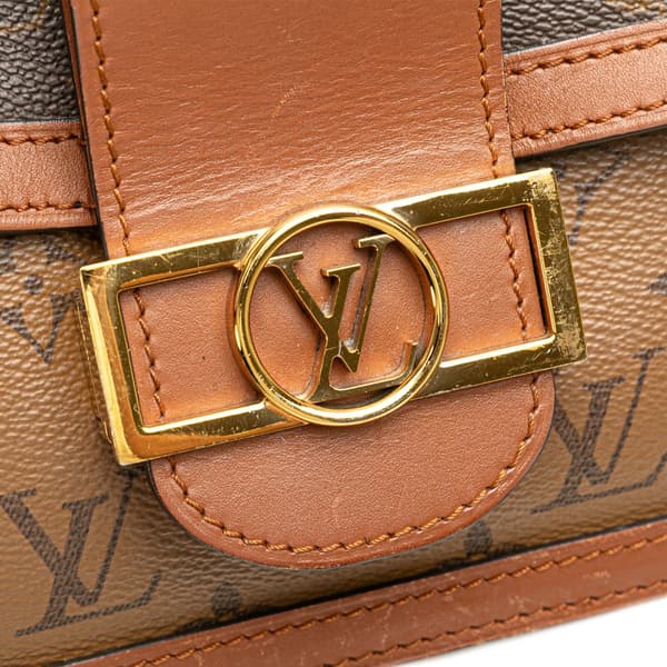 Pre-owned Louis Vuitton Monogram Reverse Dauphine MM Brown