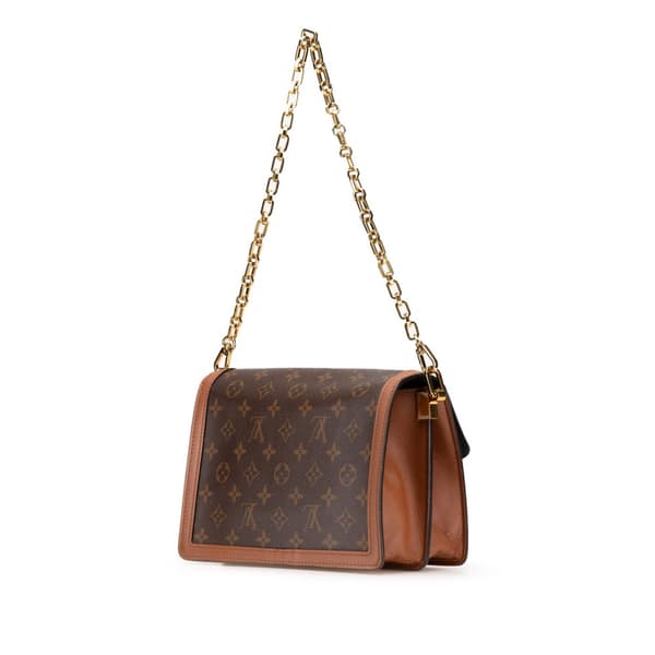 Pre-owned Louis Vuitton Monogram Reverse Dauphine MM Brown