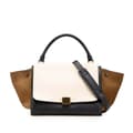 Pikkukuva 1 / 10: Pre-owned Celine Medium Tricolor Calfskin and Suede Trapeze Satchel Black
