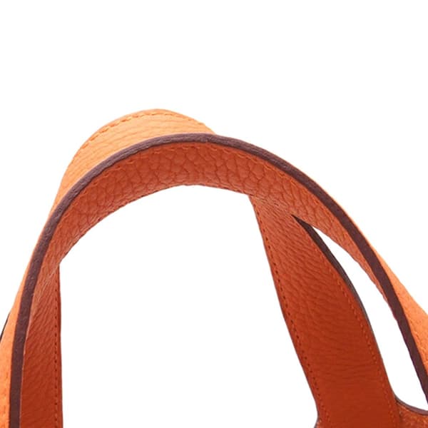 Pre-owned Hermès Clemence Picotin Lock 18 Orange