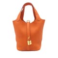 Miniatyrbild 1 av 10: Pre-owned Hermès Clemence Picotin Lock 18 Orange