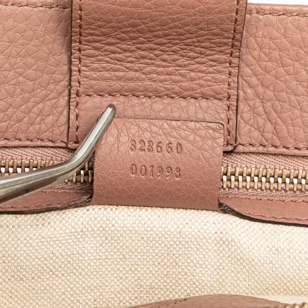 Pre-owned Gucci Medium Calfskin Bamboo Shopper Satchel Pink