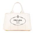 Miniatyrbilde 1 av 10: Pre-owned Prada Canvas Canapa Logo Satchel White