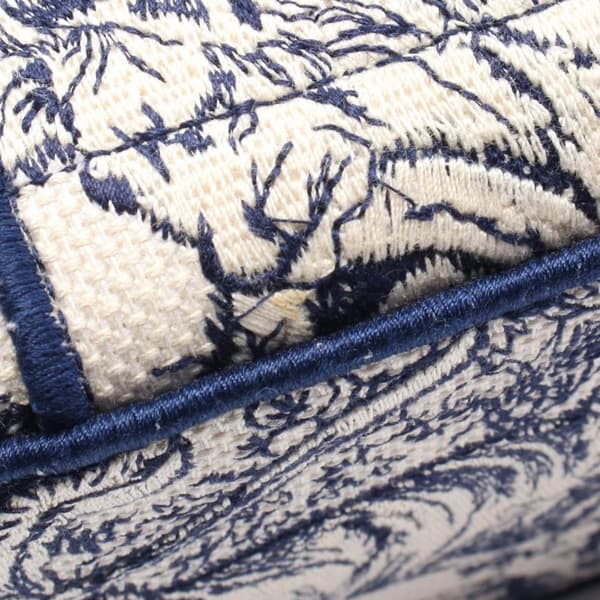 Pre-owned Dior Toile De Jouy Embroidered Canvas Diortravel Vanity Case Blue