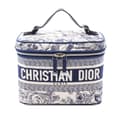 Miniatyrbild 1 av 8: Pre-owned Dior Toile De Jouy Embroidered Canvas Diortravel Vanity Case Blue