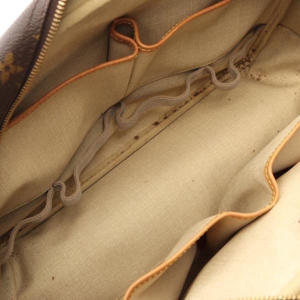 Pre-owned Louis Vuitton LOUIS VUITTON Deauville Bowling Vanity Handbag M47270 Monogram PVC coated canvas leather Brown Used Women