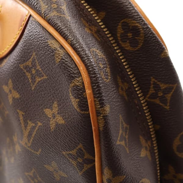 Pre-owned Louis Vuitton LOUIS VUITTON Deauville Bowling Vanity Handbag M47270 Monogram PVC coated canvas leather Brown Used Women