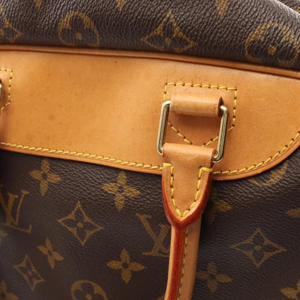 Pre-owned Louis Vuitton LOUIS VUITTON Deauville Bowling Vanity Handbag M47270 Monogram PVC coated canvas leather Brown Used Women