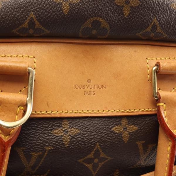 Pre-owned Louis Vuitton LOUIS VUITTON Deauville Bowling Vanity Handbag M47270 Monogram PVC coated canvas leather Brown Used Women