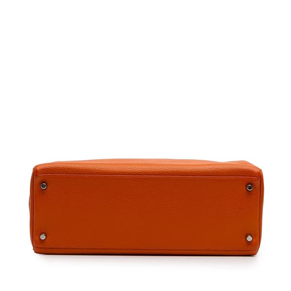 Pre-owned Hermès Togo Kelly II Retourne 35 Orange