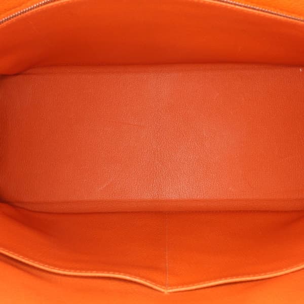 Pre-owned Hermès Togo Kelly II Retourne 35 Orange