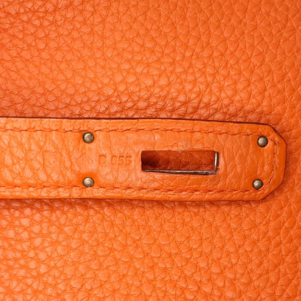 Pre-owned Hermès Togo Kelly II Retourne 35 Orange