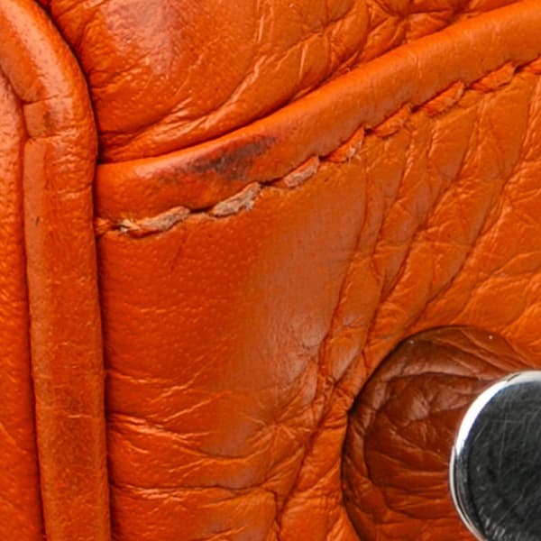 Pre-owned Hermès Togo Kelly II Retourne 35 Orange