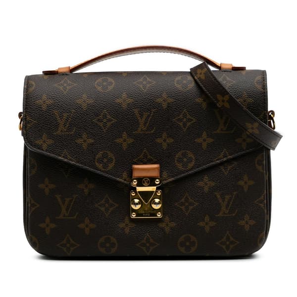 Pre-owned Louis Vuitton Monogram Pochette Metis Brown