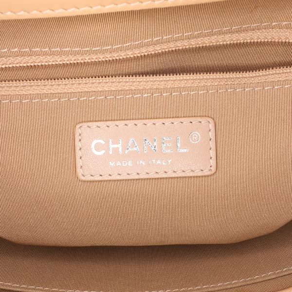 Pre-owned Chanel Small Quilted Calfskin Easy Shopping Tote Brown