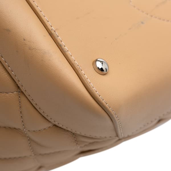 Pre-owned Chanel Small Quilted Calfskin Easy Shopping Tote Brown