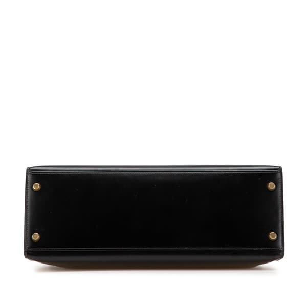 Pre-owned Hermès Box Calf Kelly Sellier 32 Black