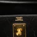 Miniatyrbild 5 av 10: Pre-owned Hermès Box Calf Kelly Sellier 32 Black